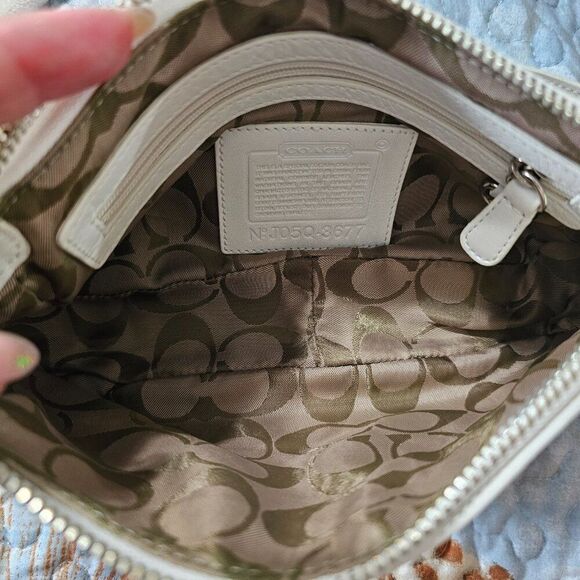 2005 Vintage Coach Y2k Demi With Jacquard Polka Dots Shoulder Purse Bag - Picture 5 of 6